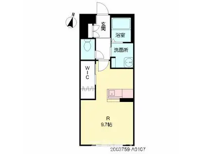 グランリジエール(ワンルーム/2階)の間取り写真