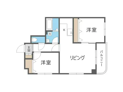 ハウスNYP BLD(2LDK/1階)の間取り写真