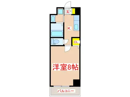 アイ・エコー・プラザ(1K/4階)の間取り写真