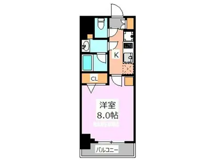 ハイズ アヴァンセ 王子神谷(1K/6階)の間取り写真