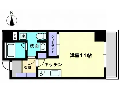 ヴィゴーレ本町(ワンルーム/7階)の間取り写真