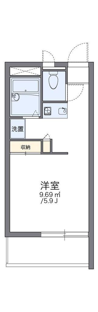 レオパレスフレッシュIII(1K/3階)の間取り写真