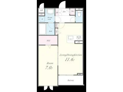 ヴォアチュールエムス(1LDK/2階)の間取り写真