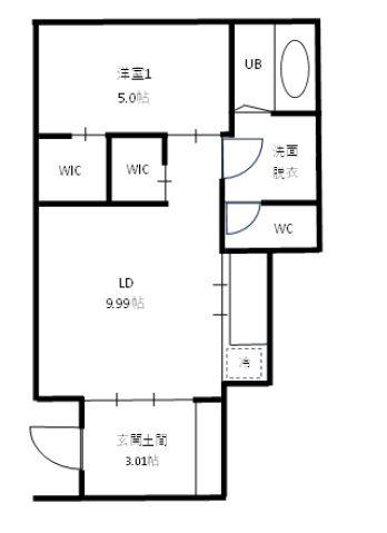 MAISON HINATA(1LDK/1階)の間取り写真