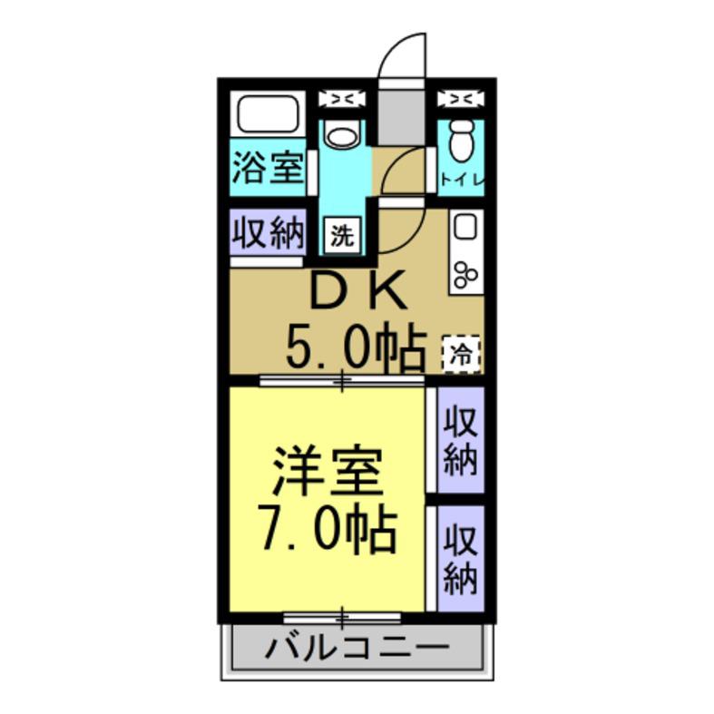 アンプルール フェール 縁 I(1DK/3階)の間取り写真