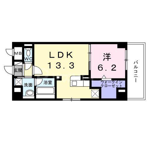 YS STATE 天王台(1LDK/1階)の間取り写真