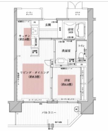 ザ・レジデンス白金スイート(1LDK/6階)の間取り写真