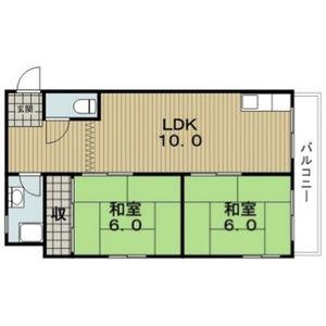 パステルハイム(2LDK/4階)の間取り写真