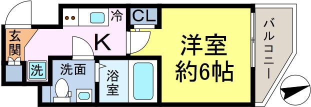ユリカロゼ新小岩(1K/1階)の間取り写真