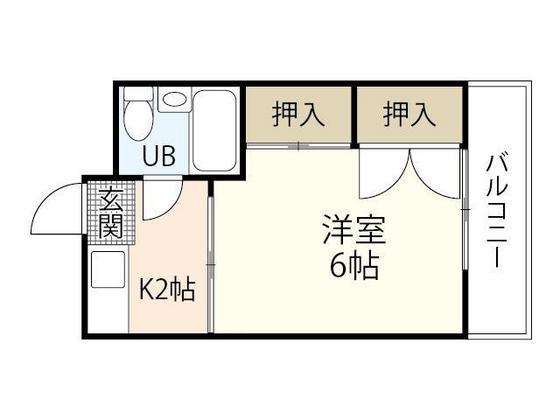 第6タナカビル(1K/4階)の間取り写真