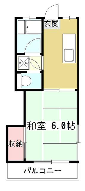 コーポ芳光(1K/1階)の間取り写真