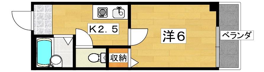 グランエスポワール(1K/3階)の間取り写真