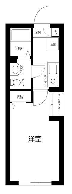 リタ王子神谷(1K/5階)の間取り写真