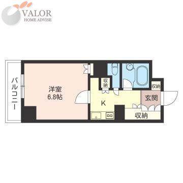 LASANTE川崎(1K/12階)の間取り写真