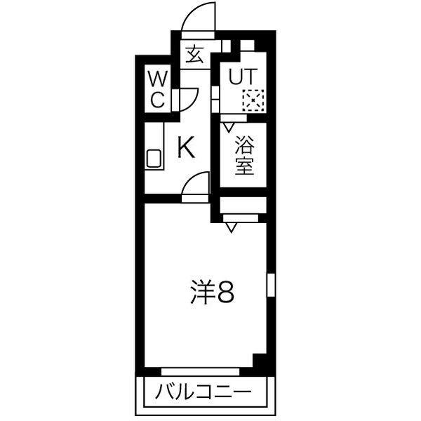 プリミエールI・T(1K/3階)の間取り写真
