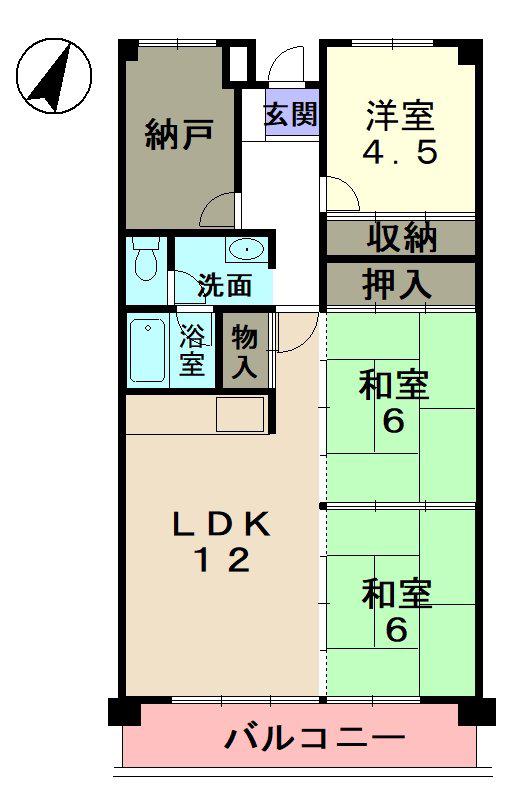 ホレスト(3SLDK/3階)の間取り写真