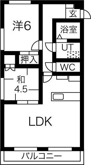 ルモン・エスト(2LDK/3階)の間取り写真