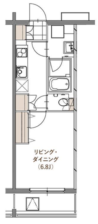 ベラス・ウィータ(1K/4階)の間取り写真