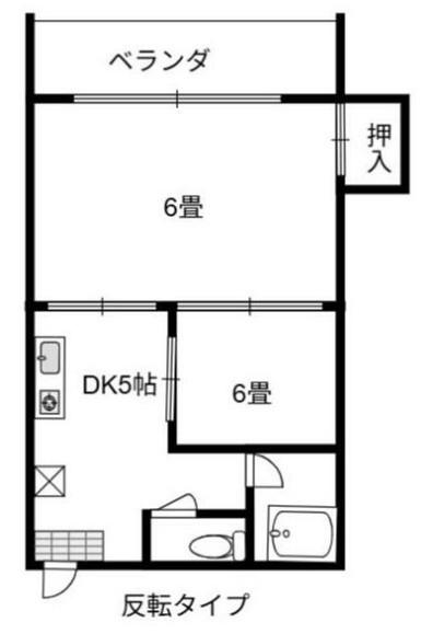 美鈴マンション(2DK/2階)の間取り写真