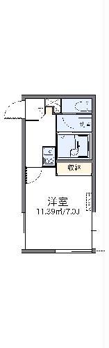 レオパレス片瀬海岸(1K/1階)の間取り写真