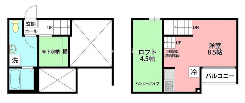 LANI TERRACE辻堂(ワンルーム/1階)の間取り写真