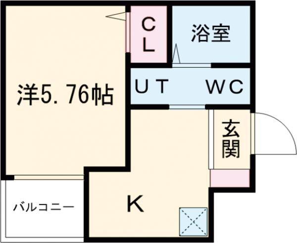 TST稲野駅前(1K/3階)の間取り写真