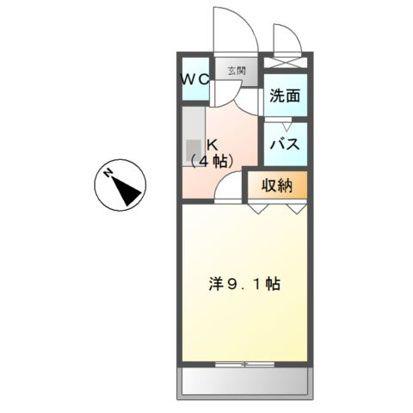 CONFORT ONE(1K/1階)の間取り写真