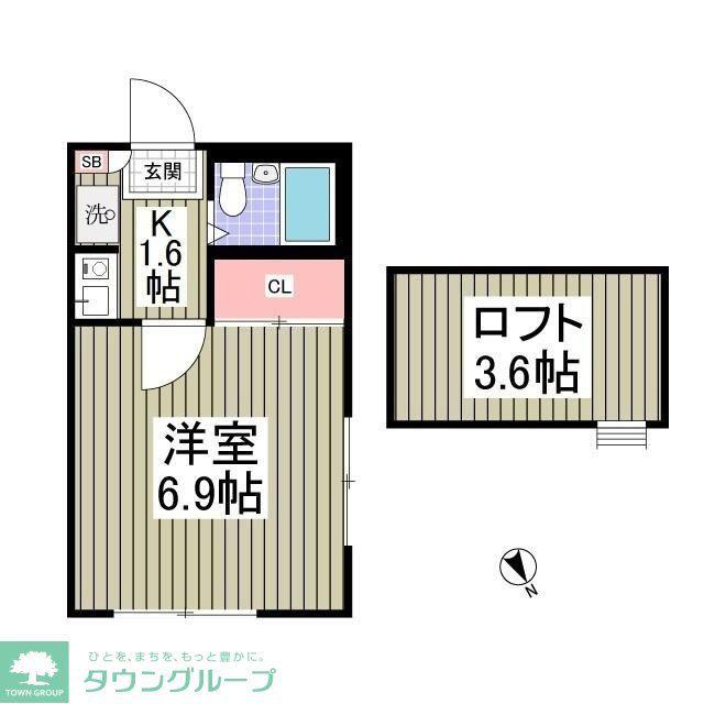 リブレス新河岸III(1K/1階)の間取り写真
