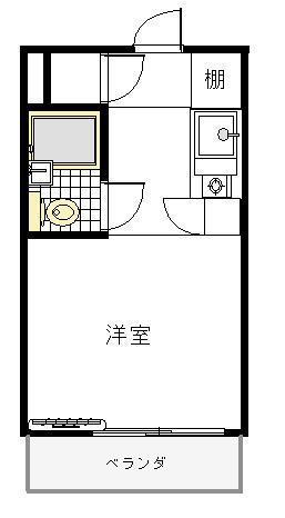 トップ南流山(ワンルーム/2階)の間取り写真