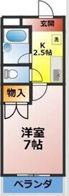 ダイヤモンドコート(1K/3階)の間取り写真
