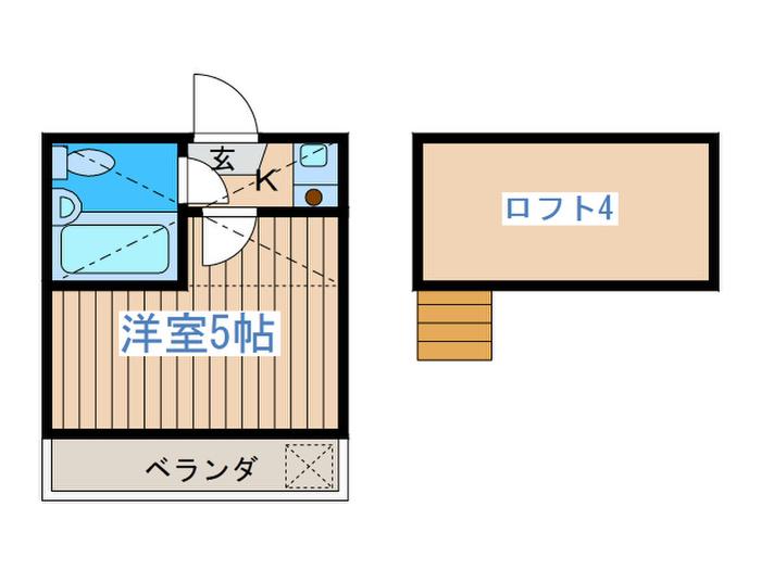 カオパレスNO2(1K/1階)の間取り写真