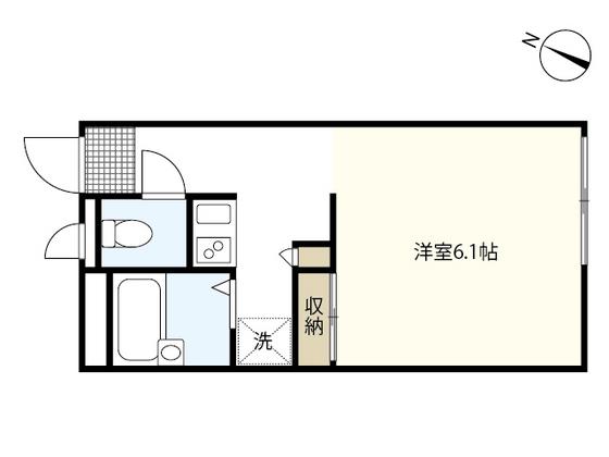 レオパレスシェルムーン(1K/1階)の間取り写真