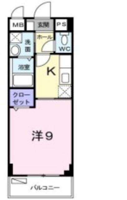 サンセール(1K/3階)の間取り写真