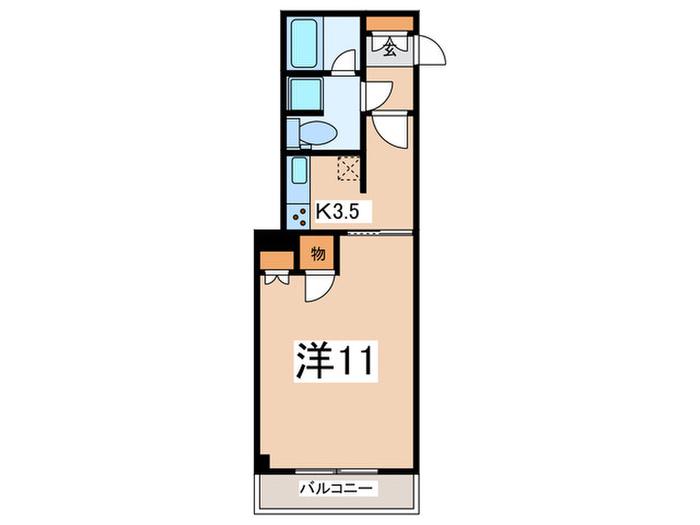 朝日プラザ二俣川II(1K/1階)の間取り写真