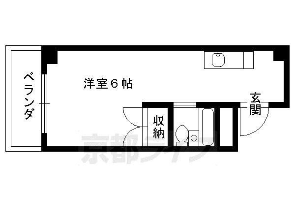 アメニティ聖護院(ワンルーム/3階)の間取り写真