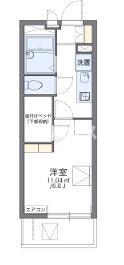 レオパレスフェリキタス花園(1K/1階)の間取り写真