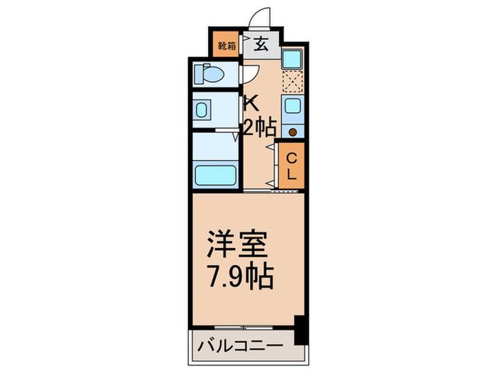ソフィア(1K/9階)の間取り写真