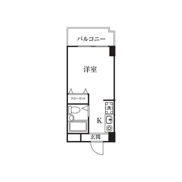 エクセラン西八王子(1K/2階)の間取り写真