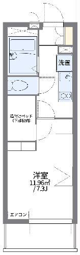 レオパレスB & R(1K/2階)の間取り写真
