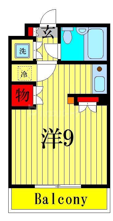 リラッサ柴又(ワンルーム/3階)の間取り写真