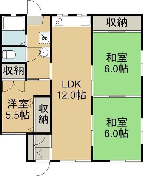 桜ヶ丘プライム(3LDK/1階)の間取り写真