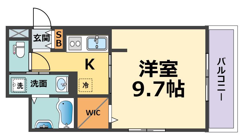 SUNNY COMFORT(1K/2階)の間取り写真