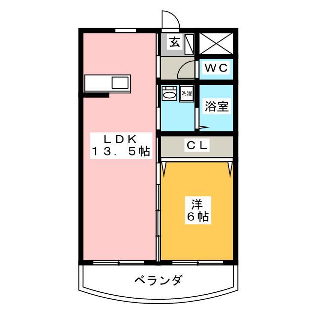 パールハイツ05(1LDK/3階)の間取り写真