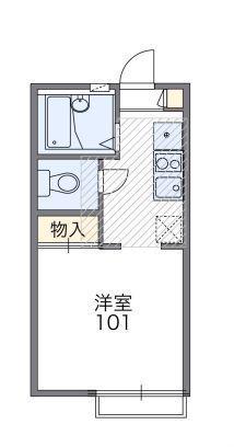 レオパレス鎌倉材木座(1K/2階)の間取り写真