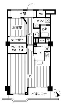 中目黒ハイツ(2LDK/7階)の間取り写真