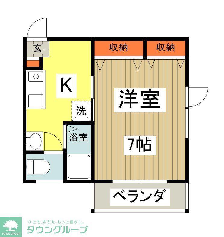 THE45(1K/1階)の間取り写真