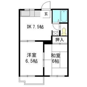 フォーブル香久山(2DK/2階)の間取り写真