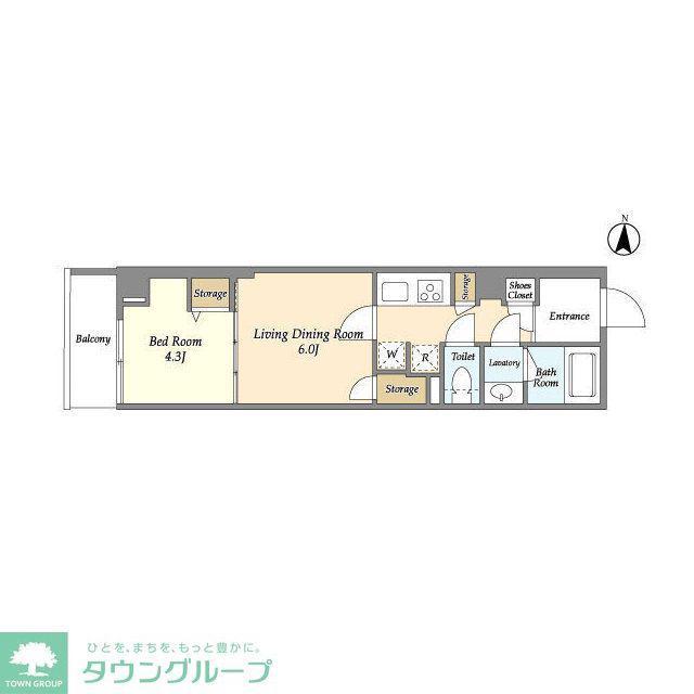 JP NOIE 駒沢大学(1LDK/2階)の間取り写真