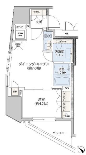 レジディア文京小石川II(1LDK/5階)の間取り写真