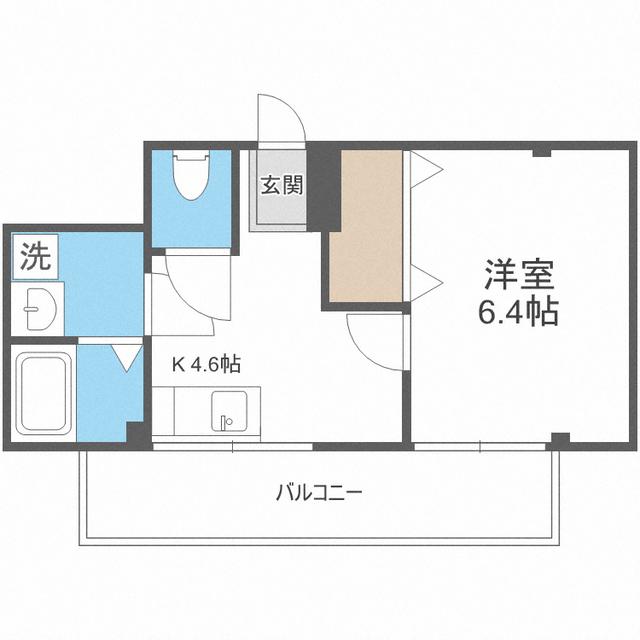 サニーコート(1K/3階)の間取り写真